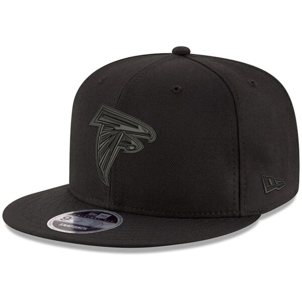 Men's Atlanta Falcons New Era Black Black On Black 9FIFTY Adjustable ...